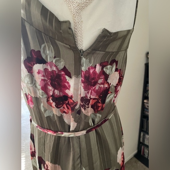 Banana Republic Floral Print Peasant Maxi Dress Size 0 Resort Wear Whimsigoth - Picture 4 of 12